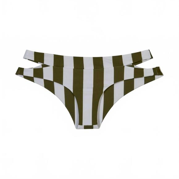 MIKOH Other - NEW MIKOH women's puka puka bikini bottom in retro stripe olive